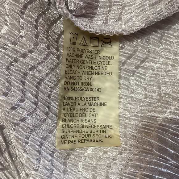 TanJay Silver Blouse Relaxed Fit Textured Y2K Fairycore XL - Picture 9 of 9